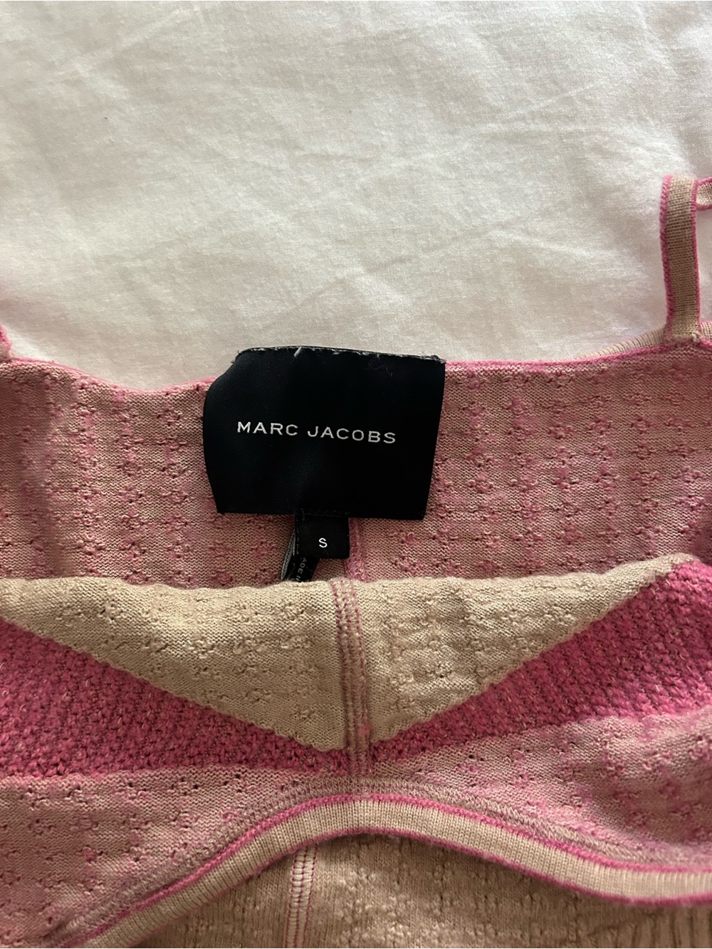 Marc Jacobs Pink and Beige Knit Tank Dress - Picture 3 of 5